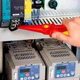 KNIPEX Alicates planos redondos de plástico, Pinza rojo/Amarillo