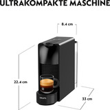 Krups XN1108 Manual Macchina per caffè a capsule 0,6 L, Cafetera de cápsulas negro, Macchina per caffè a capsule, 0,6 L, Cápsula de café, 1310 W, Negro