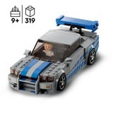 LEGO Speed Champions Nissan Skyline GT-R (R34) de 2 Fast 2 Furious, Juegos de construcción Juego de construcción, 9 año(s), Plástico, 319 pieza(s), 349 g