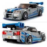 LEGO Speed Champions Nissan Skyline GT-R (R34) de 2 Fast 2 Furious, Juegos de construcción Juego de construcción, 9 año(s), Plástico, 319 pieza(s), 349 g