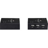 Lindy Extensor KVM de fibra óptica DisplayPort 1.2 y USB 300m, Extensión DisplayPort negro