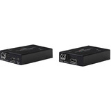Lindy Extensor KVM de fibra óptica DisplayPort 1.2 y USB 300m, Extensión DisplayPort negro