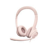 Logitech H390 Auriculares y Cascos, Auriculares con micrófono rosa neón, Alámbrico, 20 - 20000 Hz, Oficina/Centro de llamadas, 197 g, Auriculares, Rosa