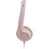 Logitech H390 Auriculares y Cascos, Auriculares con micrófono rosa neón, Alámbrico, 20 - 20000 Hz, Oficina/Centro de llamadas, 197 g, Auriculares, Rosa