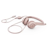 Logitech H390 Auriculares y Cascos, Auriculares con micrófono rosa neón, Alámbrico, 20 - 20000 Hz, Oficina/Centro de llamadas, 197 g, Auriculares, Rosa