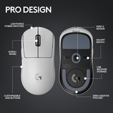 Logitech PRO X SUPERLIGHT 2, Ratones para gaming blanco
