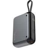 Nevox POWERBANK 10000mAh, cable USB-C integrado, Banco de potencia gris