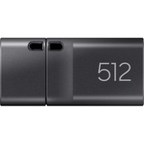 Samsung MUF-512DA unidad flash USB 512 GB USB Tipo C 3.2 Gen 1 (3.1 Gen 1) Gris, Lápiz USB gris, 512 GB, USB Tipo C, 3.2 Gen 1 (3.1 Gen 1), 400 MB/s, Tapa, Gris