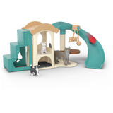 Schleich Diversión de juego en la granja para gatos, Muñecos 