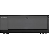 SilverStone GD10 HTPC Negro, Caja HTPC negro, HTPC, PC, Negro, ATX, CEB, uATX, Aluminio, Plástico, Acero, Lado