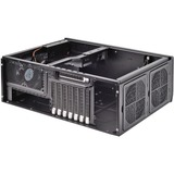 SilverStone GD10 HTPC Negro, Caja HTPC negro, HTPC, PC, Negro, ATX, CEB, uATX, Aluminio, Plástico, Acero, Lado