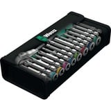 Wera 8100 SA 9 Juego de carraca Zyklop Speed, en pulgadas, 1/4", Kit de herramientas negro/Verde