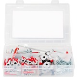 fischer Dübel DuoLine Meister-Box, Pasador gris claro/Rojo