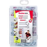 fischer Profi-Box DuoPower + gancho, Pasador gris claro/Rojo