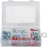 fischer Profi-Box DuoPower + gancho, Pasador gris claro/Rojo