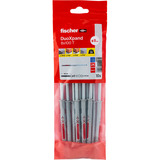fischer Taco de vástago largo DuoXpand 8x100 T, Pasador gris claro/Rojo