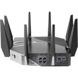ASUS GT-AXE11000 router inalámbrico Gigabit Ethernet Tribanda (2.4 GHz / 5 GHz / 6 GHz) Negro Wi-Fi 6 (802.11ax), Tribanda (2.4 GHz / 5 GHz / 6 GHz), Ethernet, Negro, Router de sobremesa