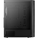 Aerocool PRISMBKV3 Caja PC ATX Negra 4 Ventiladores ARGB Frontal Lateral Cristal Templado, Cajas de torre negro, Midi Tower, PC, Negro, ATX, micro ATX, Mini-ITX, ABS, SPCC, Atrás, Frente