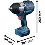 Bosch Atornillador de impacto a batería GDS18V-1400 Professional, 18 Voltios, Tornillo de percusión azul/Negro