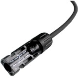  Cable de extensión solar 6mm², enchufe - toma 1 metro, 0%, Cable alargador negro
