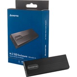 Chieftec CEB-M2C-TL caja para disco duro externo Carcasa de disco duro/SSD Negro M.2, Caja de unidades negro, Carcasa de disco duro/SSD, M.2, 10 Gbit/s, Conexión USB, Negro