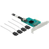 DeLOCK Tarjeta PCI Express con 4 x SATA 6 Gb/s RAID y HyperDuo, Tarjeta de interfaz 