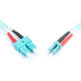 Digitus Cable de parche LWL, dúplex, conector LC > SC, multimodo OM3 turquesa