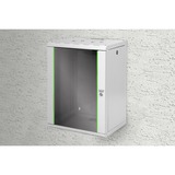 Digitus Carcasa de pared de la serie Unique - 600 x 450 mm (an. x pr.), Armario IT gris claro, Bastidor de pared, 16U, 100 kg, 30 kg, Gris