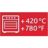 Emsa CLIP & CLOSE N10406 Rectangular Caja 0,7 L Transparente 1 pieza(s) transparente/Rojo, Caja, Rectangular, 0,7 L, Transparente, Vidrio, 420 °C