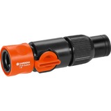 GARDENA “Profi” Maxi-Flow System conector de manguera con válvula de cierre 19 mm (3/4") , Pieza de manguera gris/Naranja, 2819-20 