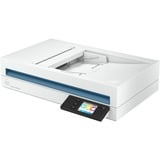 HP ScanJet Pro N4600 fnw1 Escáner de cama plana 1200 x 1200 DPI A5 Blanco, Escáner plano blanco, 216 x 356 mm, 1200 x 1200 DPI, 40 ppm, 40 ppm, 80 ipm, 80 ipm
