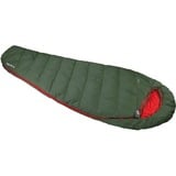 High Peak Saco de dormir momia Pak 1000 ECO verde oscuro/Rojo