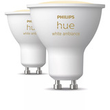 Philips Hue White Ambiance GU10 Pack doble de spots inteligentes, Lámpara LED 