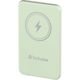 Verbatim Charge 'n' Go Polímero de litio 5000 mAh Cargador inalámbrico Verde, Banco de potencia verde claro, 5000 mAh, Polímero de litio, Quick Charge 3.0, Cargador inalámbrico, Verde