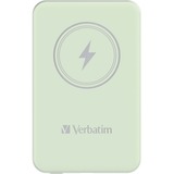 Verbatim Charge 'n' Go Polímero de litio 5000 mAh Cargador inalámbrico Verde, Banco de potencia verde claro, 5000 mAh, Polímero de litio, Quick Charge 3.0, Cargador inalámbrico, Verde