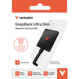 Verbatim SnapBack Ultra Slim SSD 512 GB, Unidad de estado sólido negro