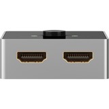 goobay Caja conmutadora HDMI manual 2 a 1 (4K @ 60Hz), Conmutador HDMI negro/Plateado