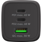 goobay Cargador rápido USB-C Nano, PD, GaN, 65 vatios negro