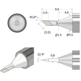 iFixit Punta de soldadura FixHub en forma de cuchillo 1,4 mm, Soldador plateado