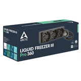 ARCTIC Liquid Freezer III Pro 360 Procesador Kit de refrigeración líquida 12 cm Negro 1 pieza(s), Refrigeración por agua Kit de refrigeración líquida, 12 cm, 131 m³/h, Negro