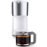 Braun KF 1500 Totalmente automática Máquina espresso, Cafetera de filtro blanco/Acero fino, Máquina espresso, De café molido, 1000 W, Blanco