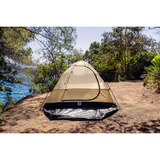 Coleman Darwin 3 Plus Summer, Tienda de campaña beige/Rojo oscuro
