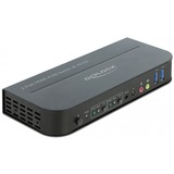 DeLOCK 11481 interruptor KVM Negro, Switch KVM negro, 3840 x 2160 Pixeles, 4K Ultra HD, Negro