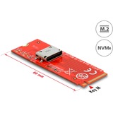 DeLOCK Convertidor M.2 Key M a 1 x OCuLink SFF-8612, Tarjeta de interfaz 