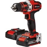 EINHELL Atornillador inalámbrico Power X-Change TE-CD 18/40-1 Li, 18 Voltios, Taladro/destornillador rojo/Negro