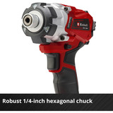 EINHELL Power X-Change Atornillador de impacto a batería TE-CI 18/1 Li - Solo, 1/4", 18 Voltios, Tornillo de percusión rojo/Negro