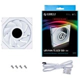 Lian Li UNI FAN TL120 LCD, Ventilador blanco, Reverse Blade, 124 mm