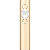 Logitech Spotlight apuntador inalámbricos Bluetooth/RF Oro, Presentador dorado, Bluetooth/RF, USB, 30 m, Oro