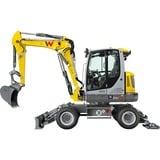 SIKU Wacker Neuson EW65 Excavadora 1:50, Automóvil de construcción amarillo/Gris, Excavadora, 1:50, Metal, Plástico, 1 pieza(s), 3 año(s), Negro, Gris, Amarillo
