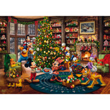 Schmidt Spiele Thomas Kinkade Studios: Disney - Mickey y Minnie decorando el árbol, Puzzle 